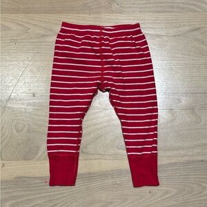Hanna Andersson Layette Red/White Striped Wiggle Pants